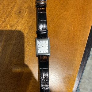 Bulova leather strap watch